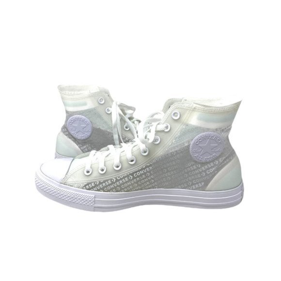Converse Men's Size12 CTAS HI TRANSLUCENT WHITE Canvas Synthetic Sneakers - Picture 5 of 9
